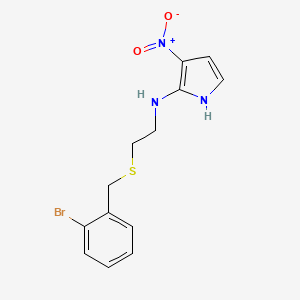 N-(2-{[(2-Bromophenyl)methyl]sulfanyl}ethyl)-3-nitro-1H-pyrrol-2-amine