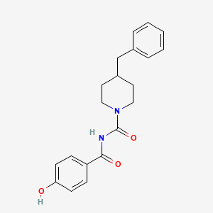 1-Piperidinecarboxamide, N-(4-hydroxybenzoyl)-4-(phenylmethyl)-