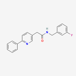 3-Pyridineacetamide, N-[(3-fluorophenyl)methyl]-6-phenyl-