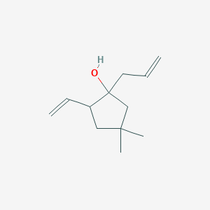 molecular formula C12H20O B15406703 2-Ethenyl-4,4-dimethyl-1-(prop-2-en-1-yl)cyclopentan-1-ol CAS No. 917833-10-4