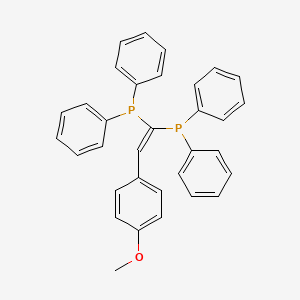 molecular formula C33H28OP2 B15406704 Phosphine, [(4-methoxyphenyl)ethenylidene]bis[diphenyl- CAS No. 851178-56-8