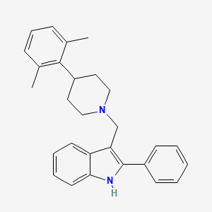 molecular formula C28H30N2 B15406716 1H-Indole, 3-[[4-(2,6-dimethylphenyl)-1-piperidinyl]methyl]-2-phenyl- CAS No. 827015-02-1