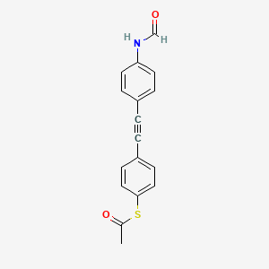 S-{4-[(4-Formamidophenyl)ethynyl]phenyl} ethanethioate