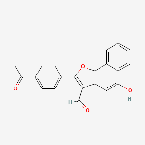 2-(4-Acetylphenyl)-5-hydroxynaphtho[1,2-B]furan-3-carbaldehyde