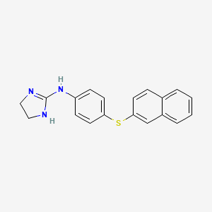 B15407533 1H-Imidazol-2-amine, 4,5-dihydro-N-[4-(2-naphthalenylthio)phenyl]- CAS No. 827610-27-5