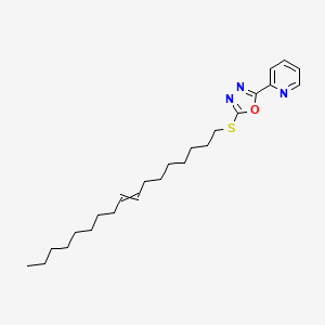 2-{5-[(Heptadec-8-en-1-yl)sulfanyl]-1,3,4-oxadiazol-2-yl}pyridine