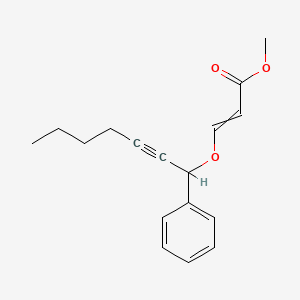 Methyl 3-[(1-phenylhept-2-YN-1-YL)oxy]prop-2-enoate