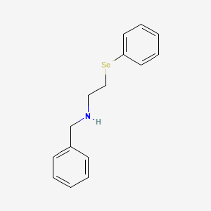 molecular formula C15H17NSe B15407633 Benzenemethanamine, N-[2-(phenylseleno)ethyl]- CAS No. 831200-61-4