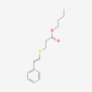 Butyl 3-[(2-phenylethenyl)sulfanyl]propanoate