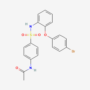 molecular formula C20H17BrN2O4S B15407689 N-(4-{[2-(4-Bromophenoxy)phenyl]sulfamoyl}phenyl)acetamide CAS No. 827577-02-6