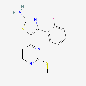 4-(2-Fluorophenyl)-5-[2-(methylsulfanyl)pyrimidin-4-yl]-1,3-thiazol-2-amine