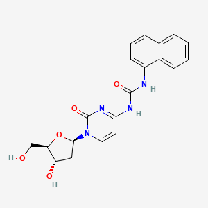 molecular formula C20H20N4O5 B15407718 1-[1-[(2R,4S,5R)-4-hydroxy-5-(hydroxymethyl)oxolan-2-yl]-2-oxopyrimidin-4-yl]-3-naphthalen-1-ylurea CAS No. 828261-33-2