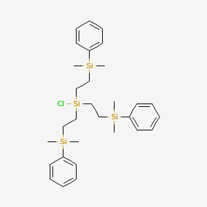 [(Chlorosilanetriyl)tri(ethane-2,1-diyl)]tris[dimethyl(phenyl)silane]