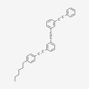 molecular formula C36H30 B15407934 1-[(4-Hexylphenyl)ethynyl]-3-{[3-(phenylethynyl)phenyl]ethynyl}benzene CAS No. 832744-40-8