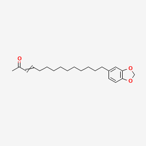 molecular formula C21H30O3 B15407962 14-(2H-1,3-Benzodioxol-5-yl)tetradec-3-en-2-one CAS No. 828263-36-1