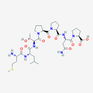 molecular formula C34H56N8O10S B15408501 L-Methionyl-L-leucyl-L-threonyl-L-prolyl-L-prolyl-L-asparaginyl-L-proline CAS No. 821800-82-2