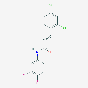 molecular formula C15H9Cl2F2NO B15408514 2-Propenamide, 3-(2,4-dichlorophenyl)-N-(3,4-difluorophenyl)- CAS No. 545349-22-2