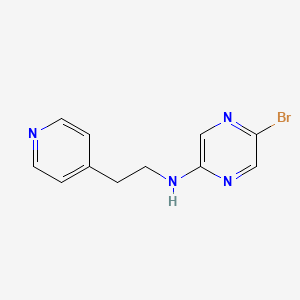 molecular formula C11H11BrN4 B15408589 5-Bromo-N-[2-(pyridin-4-yl)ethyl]pyrazin-2-amine CAS No. 767342-16-5