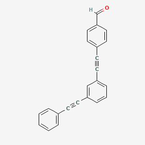 molecular formula C23H14O B15408598 4-{[3-(Phenylethynyl)phenyl]ethynyl}benzaldehyde CAS No. 628290-78-8