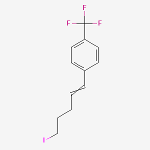 molecular formula C12H12F3I B15408718 1-(5-Iodopent-1-en-1-yl)-4-(trifluoromethyl)benzene CAS No. 824431-59-6