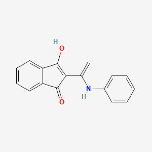 molecular formula C17H13NO2 B15408730 2-(1-Anilinoethenyl)-3-hydroxy-1H-inden-1-one CAS No. 575461-20-0