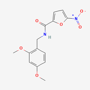 molecular formula C14H14N2O6 B15408739 2-Furancarboxamide, N-[(2,4-dimethoxyphenyl)methyl]-5-nitro- CAS No. 779327-01-4