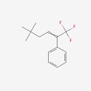 molecular formula C14H17F3 B15408778 (1,1,1-Trifluoro-5,5-dimethylhex-2-en-2-yl)benzene CAS No. 821799-75-1