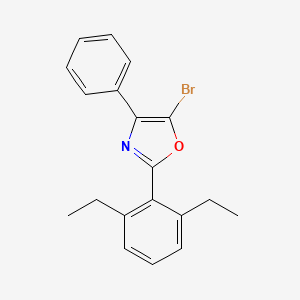 molecular formula C19H18BrNO B15408807 5-Bromo-2-(2,6-diethylphenyl)-4-phenyl-1,3-oxazole CAS No. 832155-16-5