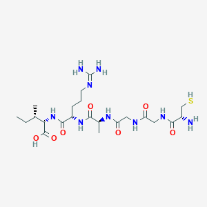 molecular formula C22H41N9O7S B15408816 L-Cysteinylglycylglycyl-L-alanyl-N~5~-(diaminomethylidene)-L-ornithyl-L-isoleucine CAS No. 825612-47-3