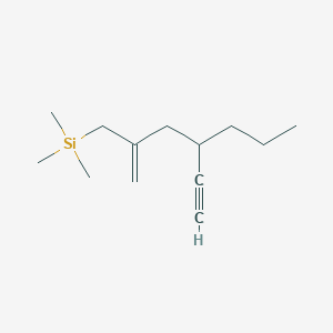 molecular formula C13H24Si B15408822 (4-Ethynyl-2-methylideneheptyl)(trimethyl)silane CAS No. 779349-09-6