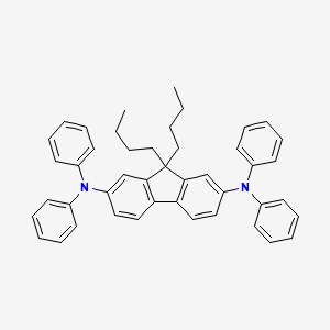 molecular formula C45H44N2 B15408851 9,9-Dibutyl-N~2~,N~2~,N~7~,N~7~-tetraphenyl-9H-fluorene-2,7-diamine CAS No. 827313-49-5