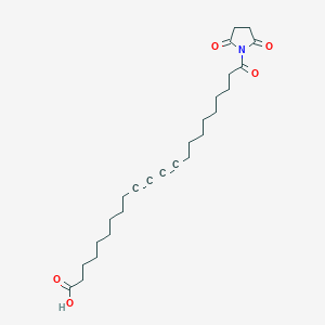 molecular formula C26H37NO5 B15408892 22-(2,5-Dioxopyrrolidin-1-YL)-22-oxodocosa-10,12-diynoic acid CAS No. 632329-57-8