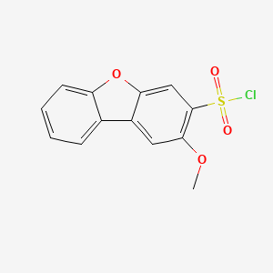 molecular formula C13H9ClO4S B15408896 2-Methoxydibenzo[b,d]furan-3-sulfonyl chloride CAS No. 533867-45-7