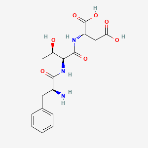 molecular formula C17H23N3O7 B15408899 L-Aspartic acid, L-phenylalanyl-L-threonyl- CAS No. 566137-32-4