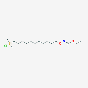 Ethyl N-({11-[chloro(dimethyl)silyl]undecyl}oxy)ethanimidate