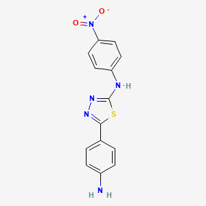 5-(4-aminophenyl)-N-(4-nitrophenyl)-1,3,4-thiadiazol-2-amine