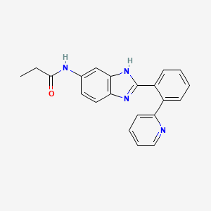 Propanamide, N-[2-[2-(2-pyridinyl)phenyl]-1H-benzimidazol-5-yl]-