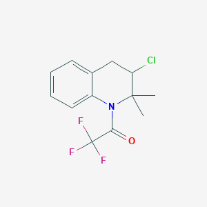 Quinoline, 3-chloro-1,2,3,4-tetrahydro-2,2-dimethyl-1-(trifluoroacetyl)-