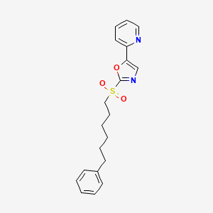 2-[2-(6-Phenylhexane-1-sulfonyl)-1,3-oxazol-5-yl]pyridine