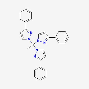 1H-Pyrazole, 1,1',1''-ethylidynetris[3-phenyl-