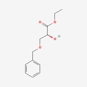 Propanoic acid, 2-hydroxy-3-(phenylmethoxy)-, ethyl ester, (2R)-