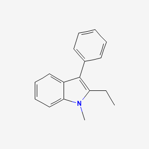 molecular formula C17H17N B15409194 2-Ethyl-1-methyl-3-phenyl-1H-indole CAS No. 827017-51-6