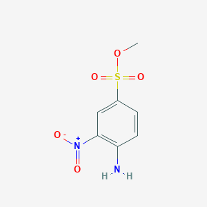 molecular formula C7H8N2O5S B15409202 Methyl 4-amino-3-nitrobenzene-1-sulfonate CAS No. 825619-51-0