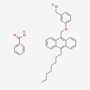 Benzoic acid;[3-[(10-octylanthracen-9-yl)methoxy]phenyl]methanol