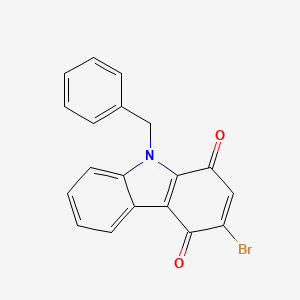 1H-Carbazole-1,4(9H)-dione, 3-bromo-9-(phenylmethyl)-