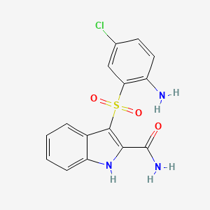 1H-Indole-2-carboxamide, 3-[(2-amino-5-chlorophenyl)sulfonyl]-