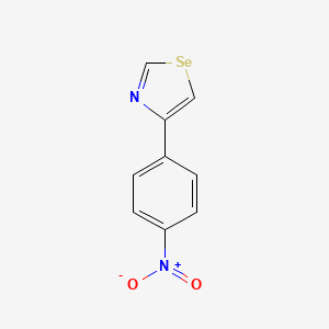 molecular formula C9H6N2O2Se B15409256 Selenazole, 4-(4-nitrophenyl)- CAS No. 537691-37-5