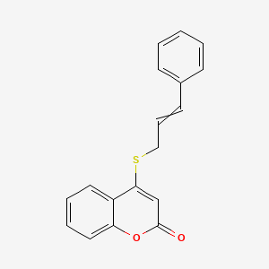 4-[(3-Phenylprop-2-en-1-yl)sulfanyl]-2H-1-benzopyran-2-one