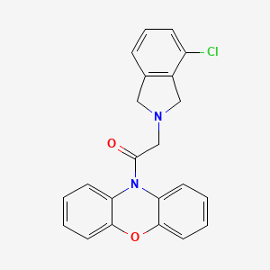 molecular formula C22H17ClN2O2 B15409282 2-(4-Chloro-1,3-dihydro-2H-isoindol-2-yl)-1-(10H-phenoxazin-10-yl)ethan-1-one CAS No. 827309-85-3