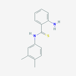 molecular formula C15H16N2S B15409332 2-Amino-N-(3,4-dimethylphenyl)benzene-1-carbothioamide CAS No. 824421-18-3